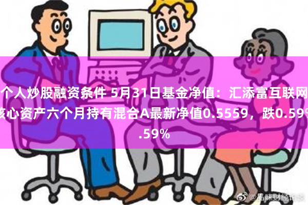 个人炒股融资条件 5月31日基金净值：汇添富互联网核心资产六个月持有混合A最新净值0.5559，跌0