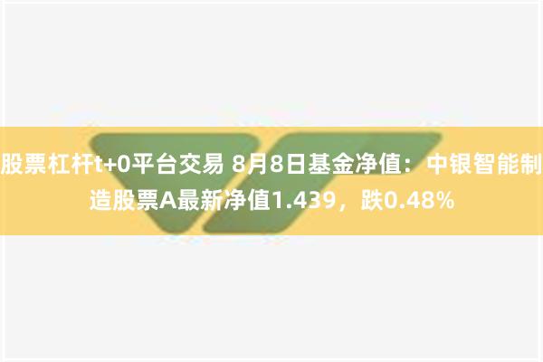 股票杠杆t+0平台交易 8月8日基金净值：中银智能制造股票A最新净值1.439，跌0.48%