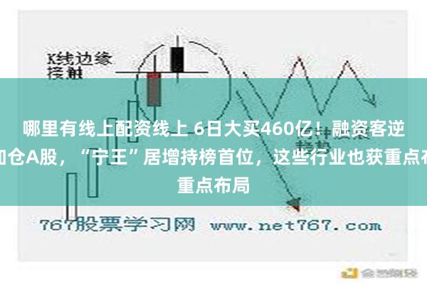 哪里有线上配资线上 6日大买460亿！融资客逆市加仓A股，“宁王”居增持榜首位，这些行业也获重点布局