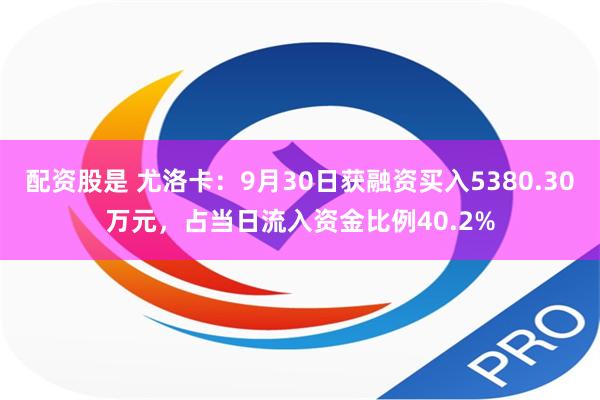 配资股是 尤洛卡：9月30日获融资买入5380.30万元，占当日流入资金比例40.2%